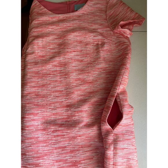 CeCe By Cynthia Steffe Pink & White Short-Sleeve Shift Dress Knee Length Size 8 - Picture 10 of 10